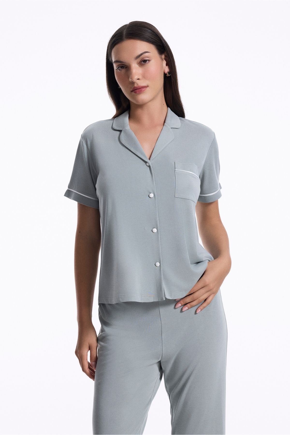 Short Sleeve Sleepwear Target Bamboo Pyjamas Capri Extra Soft